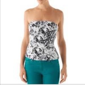 WHITE HOUSE BLACK MARKET WHBM Bustier “After Thought” Size 0 Side Zip NWOT $100